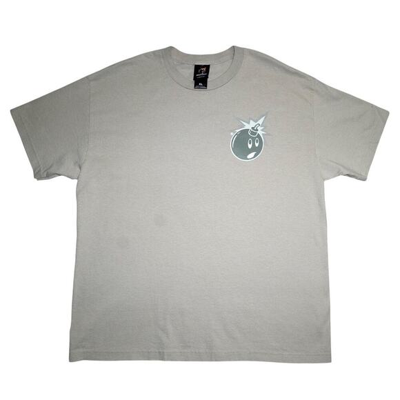 The Hundreds Adam Bomb Graphic T-Shirt XL Beige Tan Streetwear Skate - Picture 2 of 3